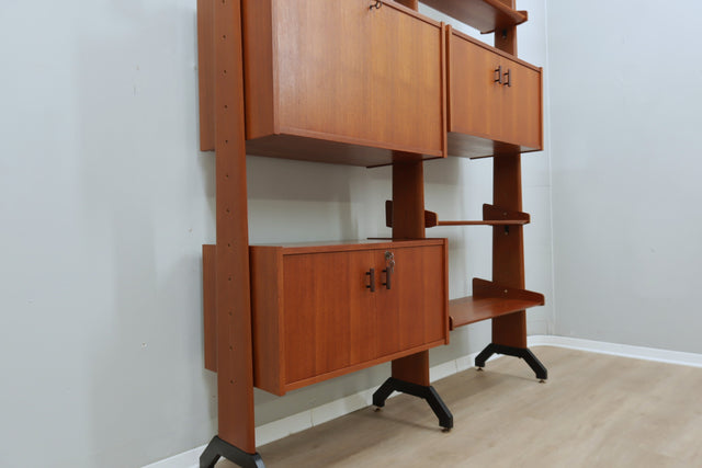 Mid century modular teak bookcase AV Arredamenti, Italy 1960s