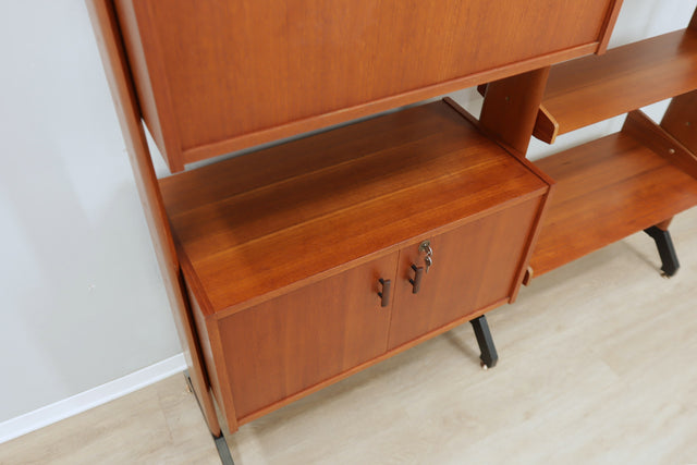 Mid century modular teak bookcase AV Arredamenti, Italy 1960s