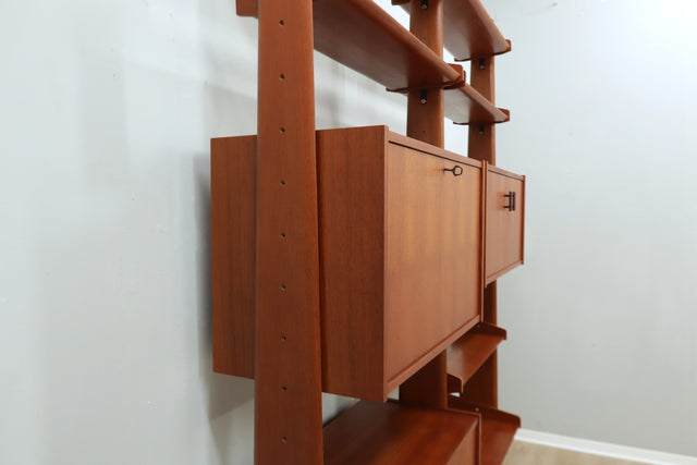 Mid century modular teak bookcase AV Arredamenti, Italy 1960s