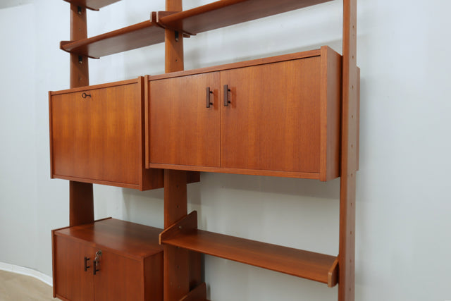 Mid century modular teak bookcase AV Arredamenti, Italy 1960s