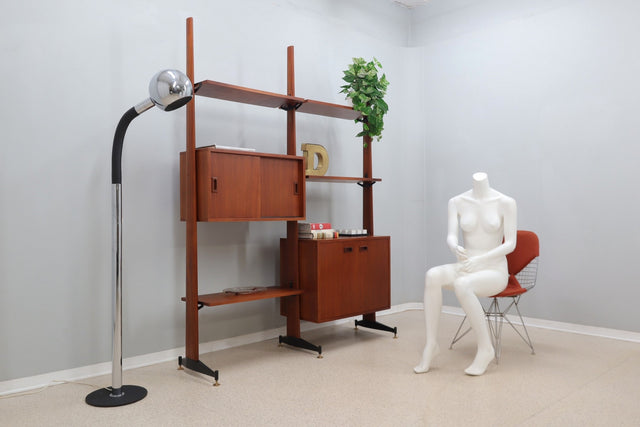 Mid century scandinavian teak bookcase 1950s