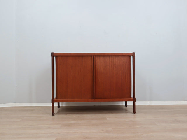 F.lli Proserpio teak sideboard: Mobile anni 50 grissinato, tambour doors cabinet, Mid-century italienisches Design, aparador teca, buffet vintage.