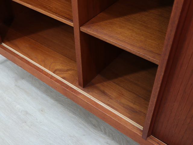 F.lli Proserpio teak sideboard: Mobile anni 50 grissinato, tambour doors cabinet, Mid-century italienisches Design, aparador teca, buffet vintage.