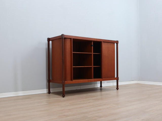 F.lli Proserpio teak sideboard: Mobile anni 50 grissinato, tambour doors cabinet, Mid-century italienisches Design, aparador teca, buffet vintage.