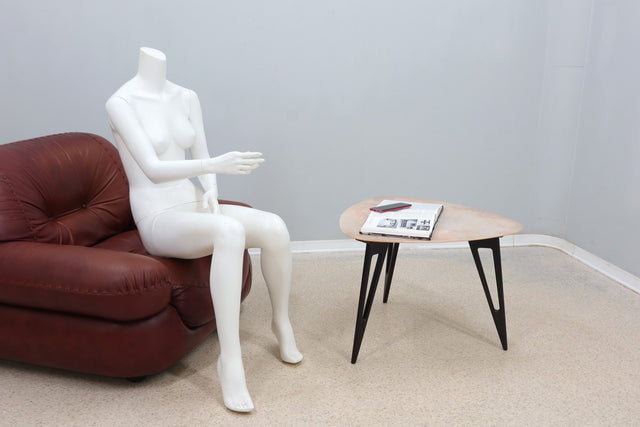 Mid century tripode marble coffee table 1950s