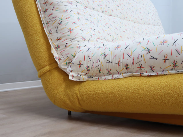 Poltrona Frau Dr. Jekyll & Mr. Hyde sofa bed 1980s: divano modulare anni 80 in bouclé e Naj-Oleari, design italien vintage, schlafsofa, sofá cama.