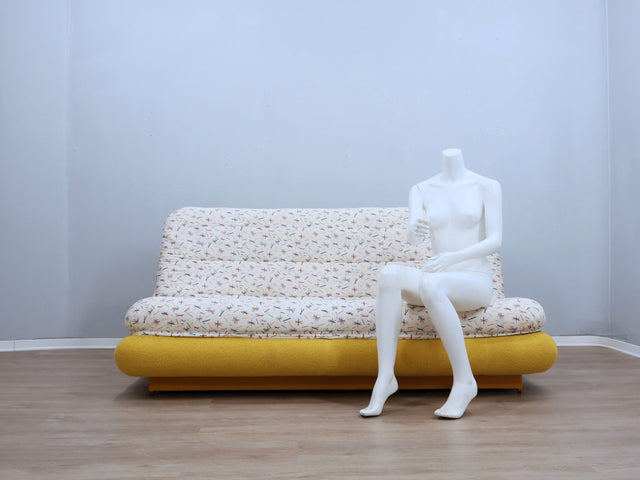 Poltrona Frau Dr. Jekyll & Mr. Hyde sofa bed 1980s: divano modulare anni 80 in bouclé e Naj-Oleari, design italien vintage, schlafsofa, sofá cama.