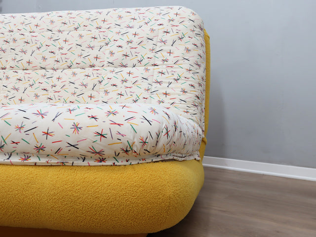 Poltrona Frau Dr. Jekyll & Mr. Hyde sofa bed 1980s: divano modulare anni 80 in bouclé e Naj-Oleari, design italien vintage, schlafsofa, sofá cama.