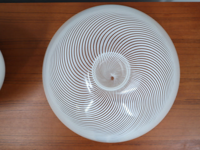 VeArt murano mushroom lamp: vetro incamiciato, 70s design. Lampe champignon vintage, handgefertigtes Glas. Lámpara de diseño italiano, ready to use.