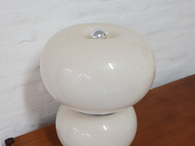 Murano pulegoso glass double shade table lamp Mazzega 1970s