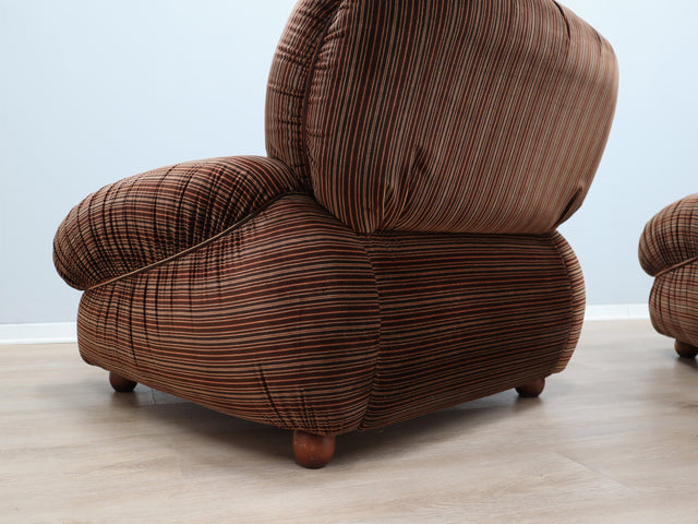 Coppia Poltrone Mid-Century Piazzesi Fauteuils italiens style 1970s Italienische 70er Sessel