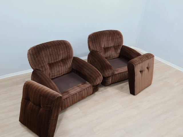 Coppia Poltrone Mid-Century Piazzesi Fauteuils italiens style 1970s Italienische 70er Sessel