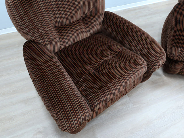 Coppia Poltrone Mid-Century Piazzesi Fauteuils italiens style 1970s Italienische 70er Sessel