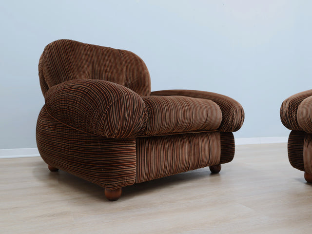 Coppia Poltrone Mid-Century Piazzesi Fauteuils italiens style 1970s Italienische 70er Sessel