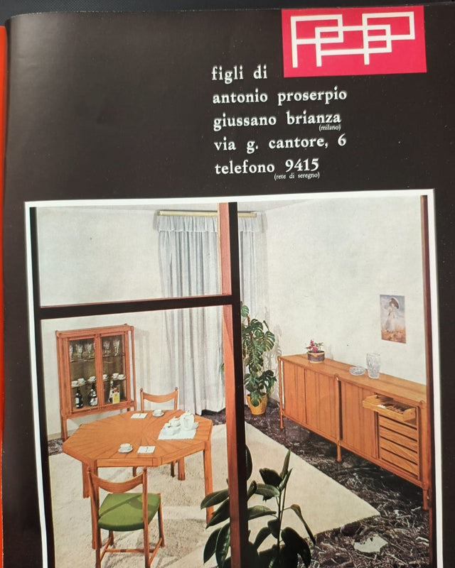 1950s mid-century teak storage cabinet / sideboard by F.lli Proserpio