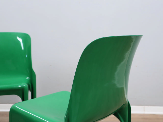 Sedie plastica Selene 70er Jahre Design Vico Magistretti chairs vintage Artemide Chaise Selene conjunto 4 sillas