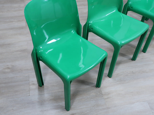 Sedie plastica Selene 70er Jahre Design Vico Magistretti chairs vintage Artemide Chaise Selene conjunto 4 sillas