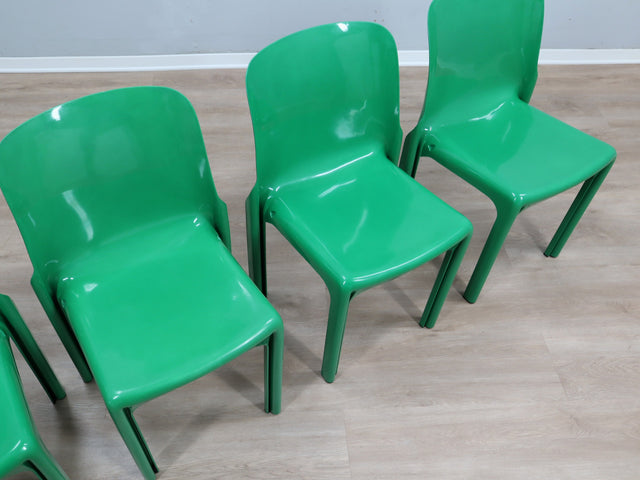 Sedie plastica Selene 70er Jahre Design Vico Magistretti chairs vintage Artemide Chaise Selene conjunto 4 sillas