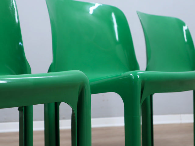 Sedie plastica Selene 70er Jahre Design Vico Magistretti chairs vintage Artemide Chaise Selene conjunto 4 sillas