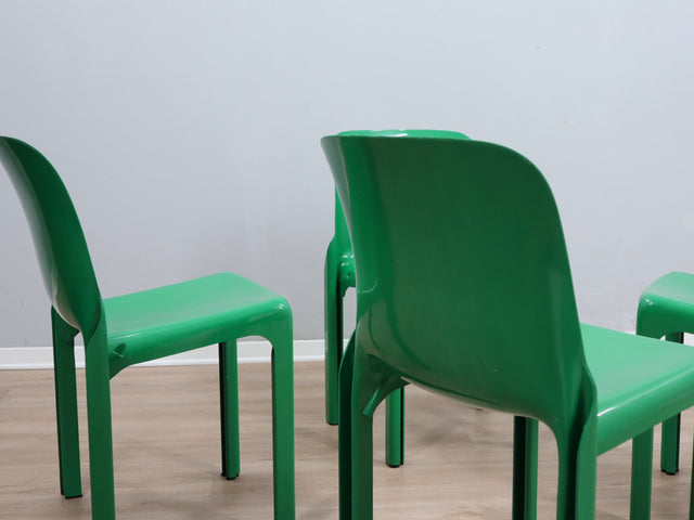 Sedie plastica Selene 70er Jahre Design Vico Magistretti chairs vintage Artemide Chaise Selene conjunto 4 sillas