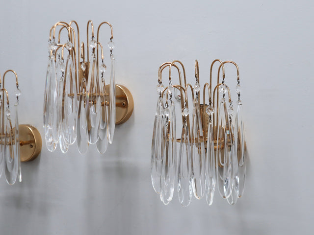 Éclairage Italien Années 70 (Venetian Glass) Murano Glas Wandleuchten/Wall Sconces. Luminaires vintage design, Teardrop Lights in Verre de Murano da vintage furniture shop online e modernariato