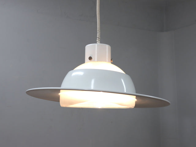 Space Age VeLuce Murano hanging disc lamp 1960s, set of 4