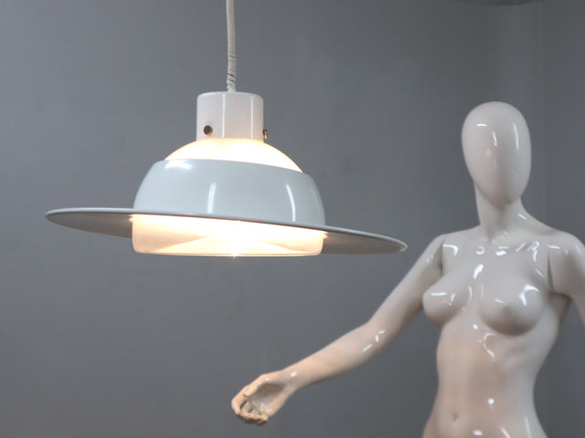 Space Age VeLuce Murano hanging disc lamp 1960s, set of 4