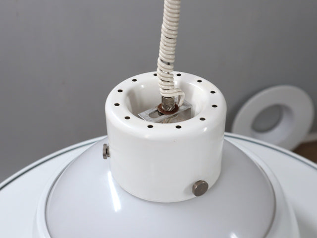 Space Age VeLuce Murano hanging disc lamp 1960s, set of 4