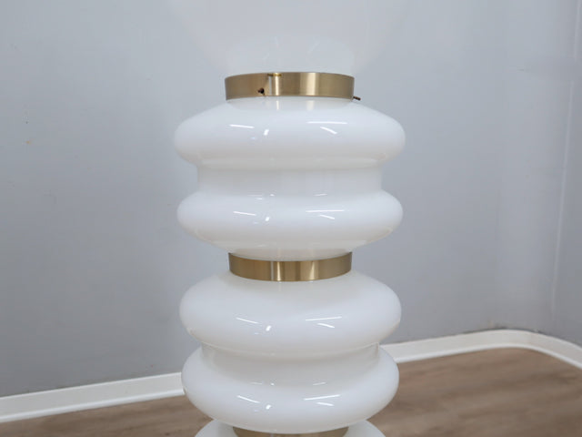 Stilux Milano Birillo 70s Floor Lamp Murano Glass Space Age Design Skulptur. Lampada da Terra Vintage, Verre de Murano, Original Label, Ottime Condizioni.