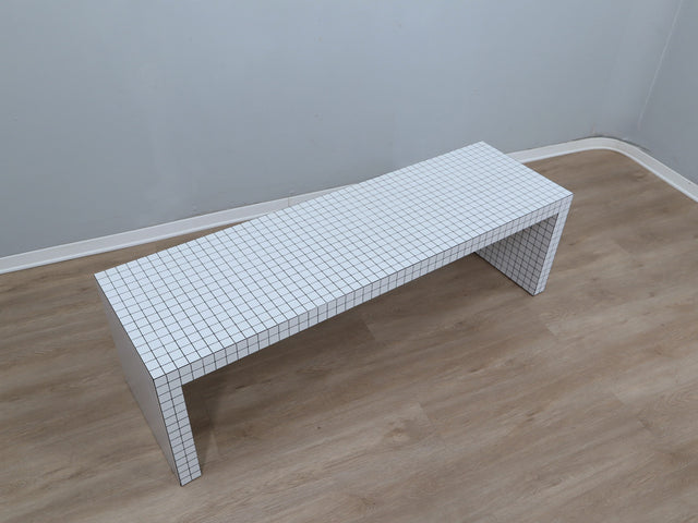 Original 1970s Quaderna bench by Superstudio for Zanotta; rare panca vintage, design radicale italiano, original 70er Jahre Bank, banco minimalista.