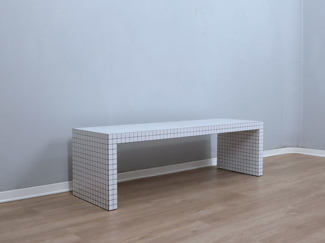 Original 1970s Quaderna bench by Superstudio for Zanotta; rare panca vintage, design radicale italiano, original 70er Jahre Bank, banco minimalista.