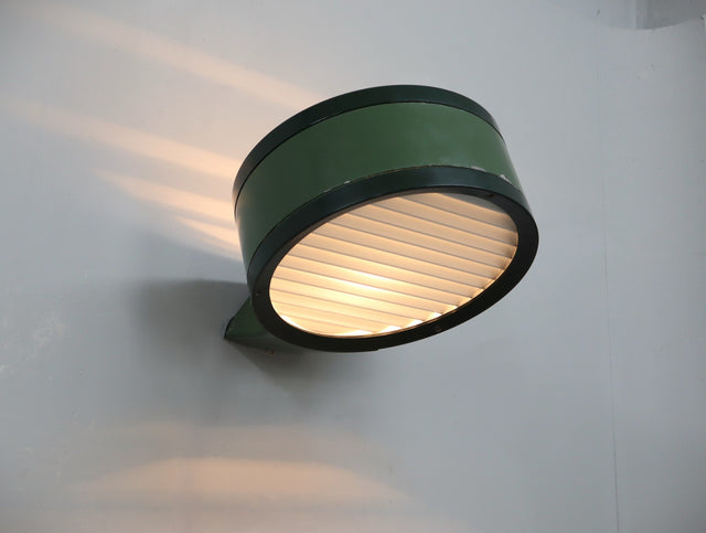 Set 4 Lampade Tamburo Afra & Tobia Scarpa Flos anni 60. Vintage wall lights/Wandleuchten per loft industriali e iluminación exterior interior.