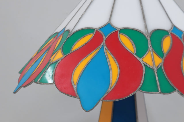 Vintage Tiffany style acrylic table lamp 1970s