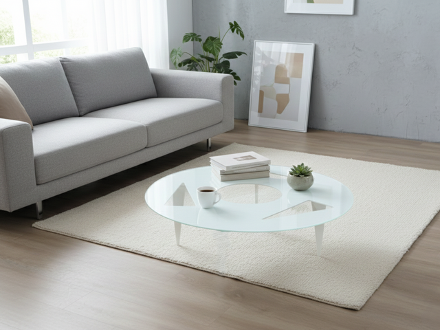 Ulyssimo minimal round coffee table by U. Müller Reisser 1990s