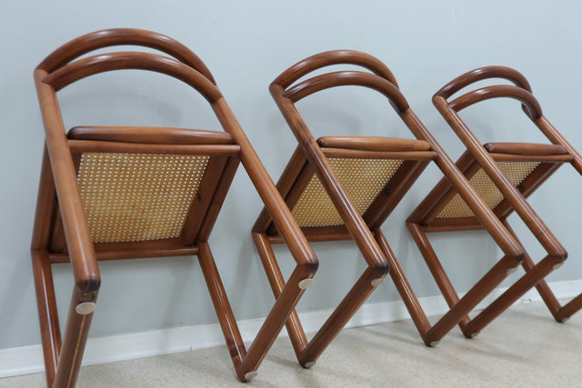 Vienna Straw curved wood chairs 1970s, set of 4