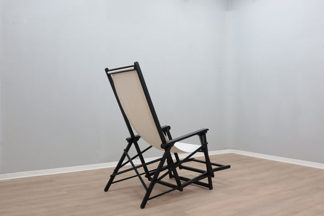 Vintage Italian design folding deck chair 1970s