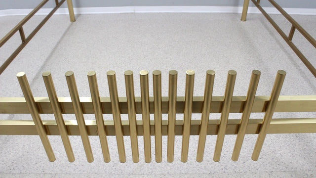 Vintage golden brass bed FRIGERIO 1970s