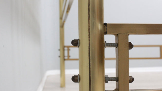 Vintage golden brass bed FRIGERIO 1970s