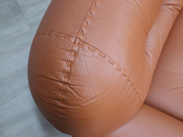 Coppia poltrone Sapporo Mobil Girgi 1970s, cognac leather armchairs, italienische Ledersessel, fauteuils cuir vintage, sillones cuero diseño italiano.