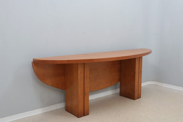 Vintage elliptical design folding console 1980s