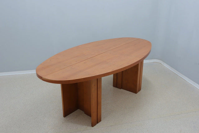 Vintage elliptical design folding console 1980s
