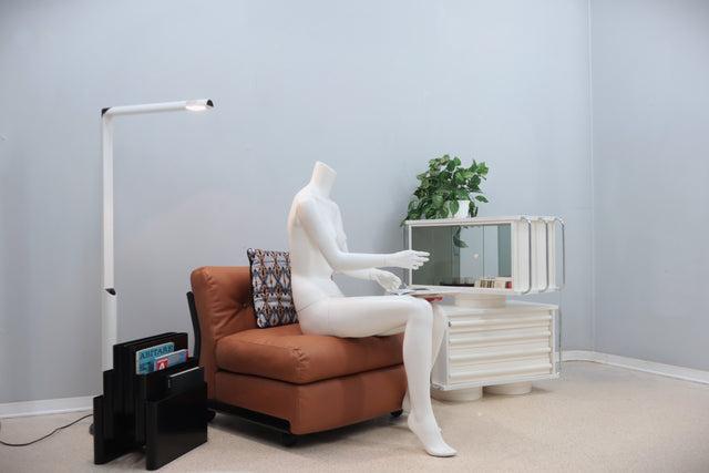 Vintage modular space age lacquer cabinet 1960s, set of 2