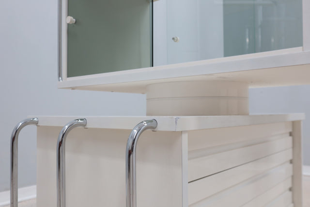 Vintage modular space age lacquer cabinet 1960s, set of 2