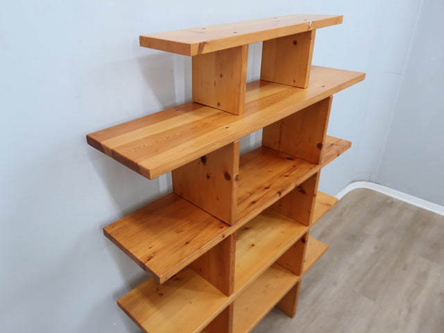 Versatile Ideal Form modular vintage bookcase 70er Jahre modulares Bücherregal avec étagères modulables