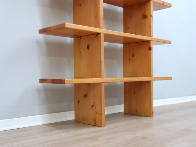 Versatile Ideal Form modular vintage bookcase 70er Jahre modulares Bücherregal avec étagères modulables