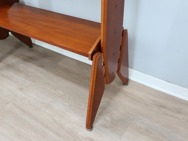 Libreria Modulare Teak Anni '60. Italian Mid-Century Teak Bookcase modulaire vintage design italien