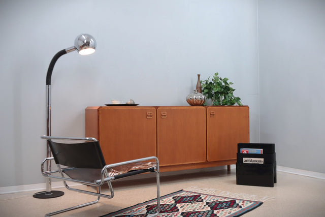 Mid century sideboard blonde teak Italy 1960s