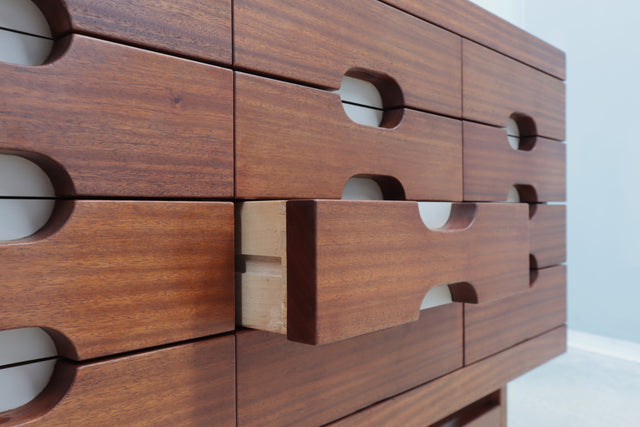 Vintage teak chest of drawers 1960s