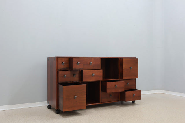 Vintage teak drawers Fabio Lenci for Bernini 1970s