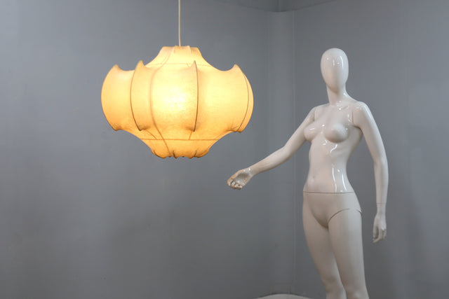 Viscontea cocoon pendant lamp F.lli Castiglioni, FLOS 1960s